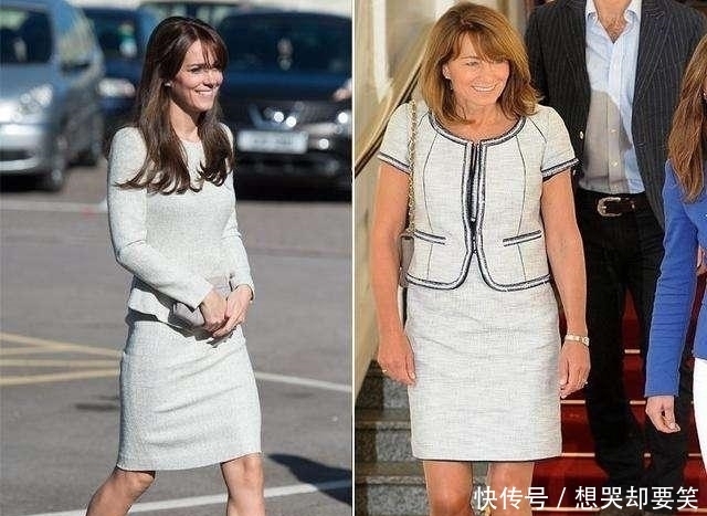  VS|凯特和妈妈穿同款连衣裙，一马平川VS凹凸有致，身材竟还没妈妈好