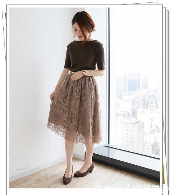 秋季|秋季蕾丝半身裙怎么搭?5种常用颜色30种流行搭配,穿出淑女风
