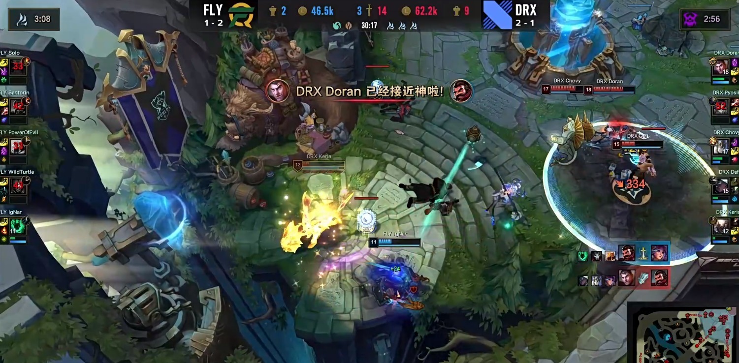 孤儿|LOLFLY上单solo成孤儿，DRX全力养多兰一次不死并且超神！