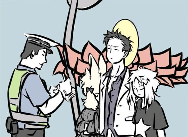 交警|非人哉:小玉和九月搭便车去看电影,大士路上贪玩,被交警惩罚了