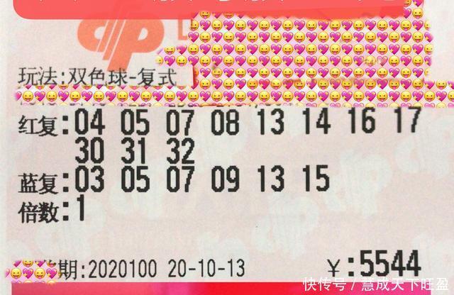期晒票|双色球第2020100期晒票来了，多张复式票供参考