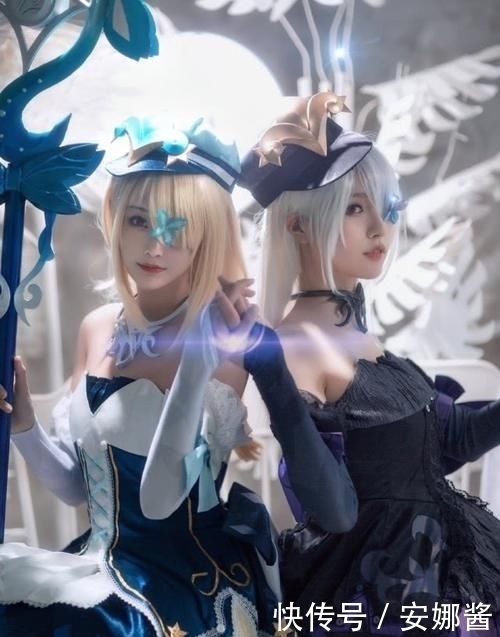 双子|ACG最靓COS第26期:姐妹双子版王昭君,金发加白毛我全都要!