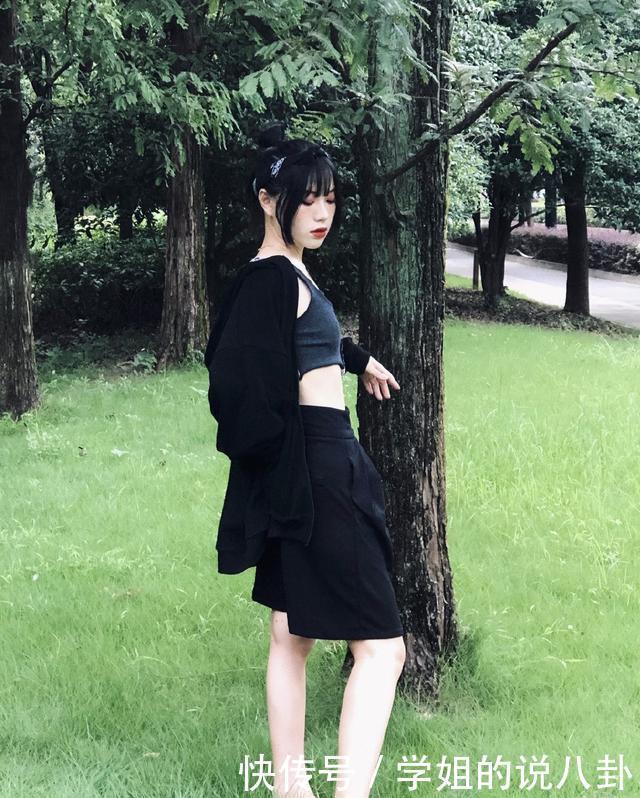  出气|夏季简约清凉穿搭，一身黑色三件套穿出气场，给你一个完美夏日