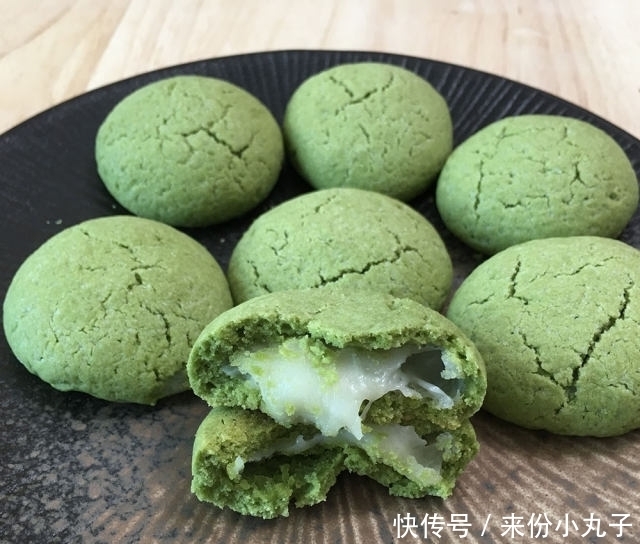 就行|抹茶夹心麻薯曲奇,快手又简单,香甜又软糯