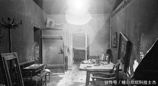 发霉|希特勒最后藏身的地堡的真实景象,军帽已发霉,墙上有日本旗