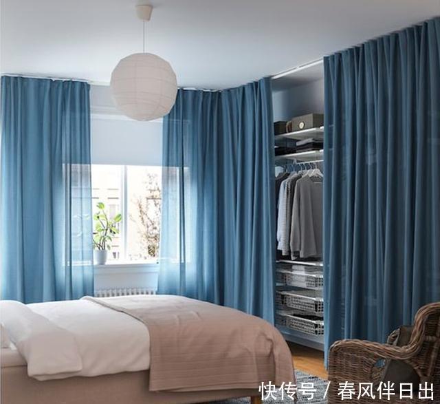  得装|一个窗帘能搞定的事，干嘛还得装衣柜门，加个弧形轨道，不占1㎡