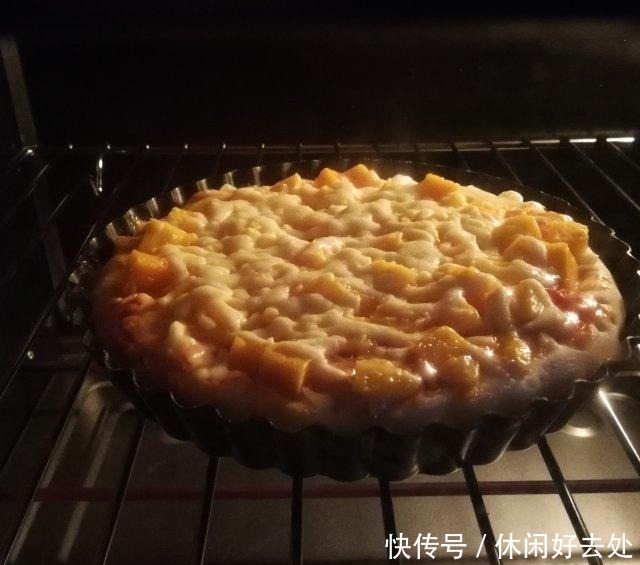 拉奶酪丝|芒果披萨,芒果软糯香甜,一出炉就被抢光了