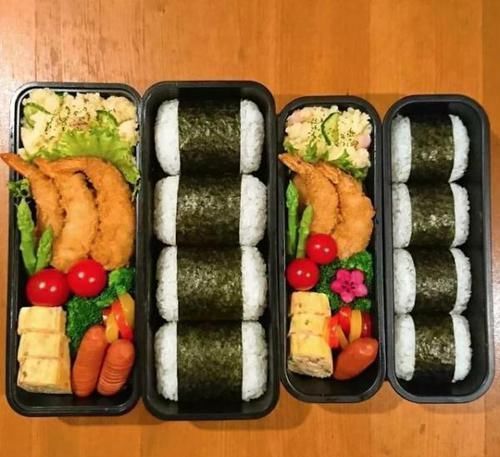 海苔饭团|日本一对兄妹的便当，吸引3万人围观，强迫症表示看起来好爽