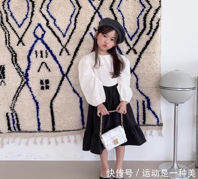 女人|女人的精致感要从小抓起!学8岁时尚博主穿搭,韩式风简约显气质