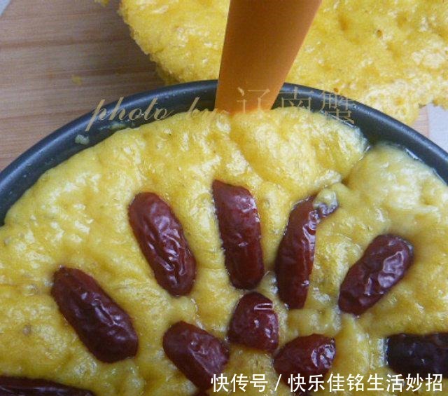 调色|今天用南瓜给发糕调色,纯天然的色素,很美的