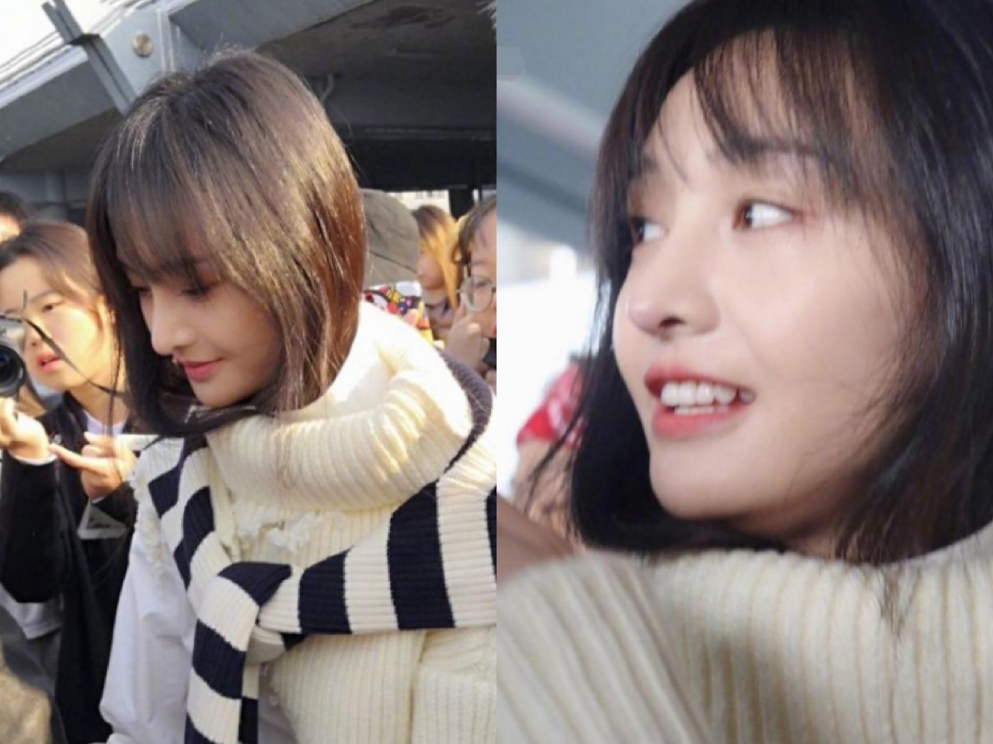 少女|郑爽粉蓝纱裙搭配帆布鞋,很是少女感,少女爽妹子似乎又回来了!