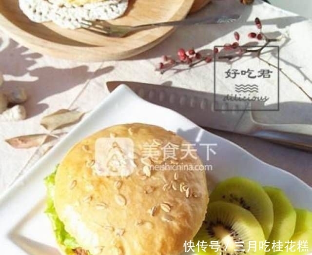 汉堡|双层猪排汉堡,美味可口