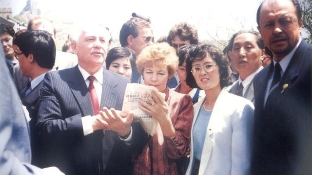 戈尔巴乔夫|老照片:1989年戈尔巴乔夫访华