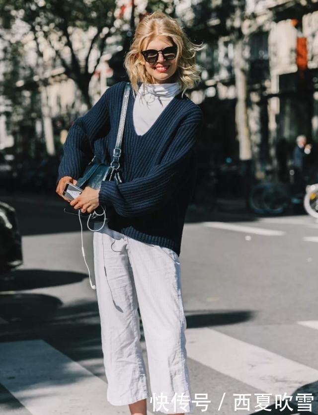 分烟管裤|九分裤+平底鞋,才是早秋最潮搭配