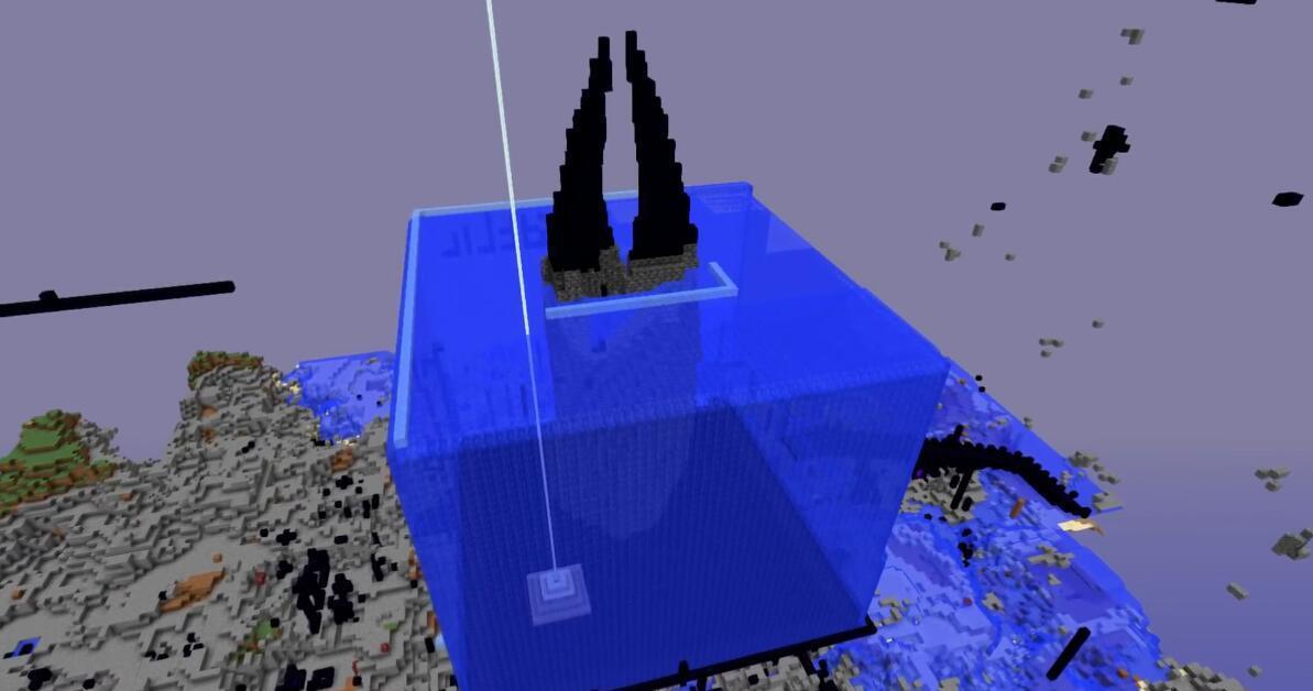  复原|2B2T著名建筑物被损坏，大神玩家精心复原，动用水流保护它们