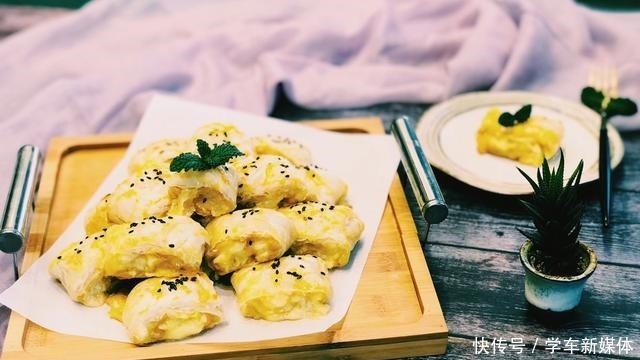 营养|用手抓饼就可以做的红薯芝士卷,用料简单营养好吃,早餐就吃它