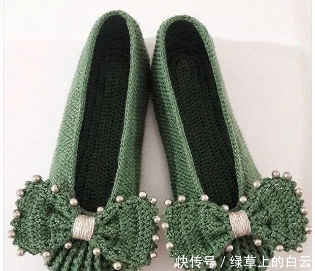  万能|拆下旧鞋子的鞋底，钩织几双万能平底鞋，天天都有新鞋穿，附教程