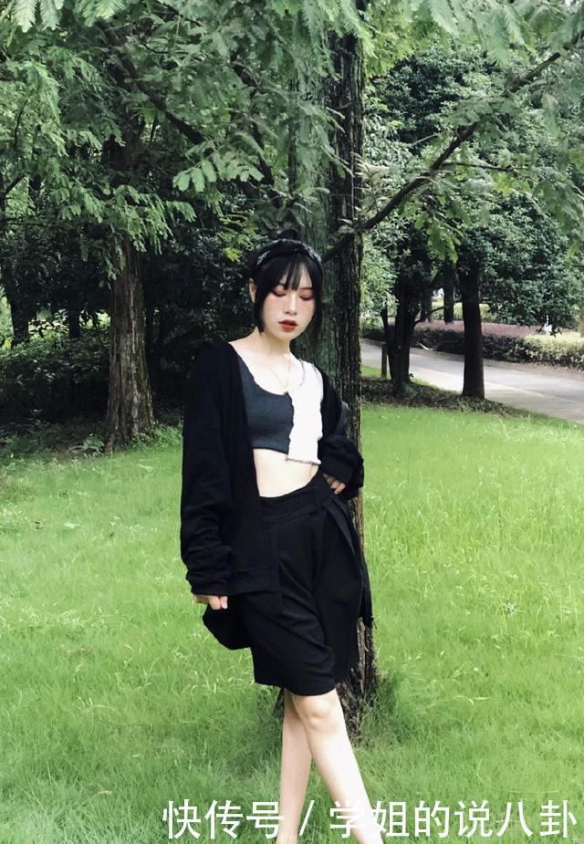 出气|夏季简约清凉穿搭,一身黑色三件套穿出气场,给你一个完美夏日