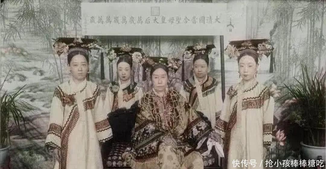老照片|晚清后宫彩色老照片,图二是最“丑”妃嫔,图四是最“美”宫女!