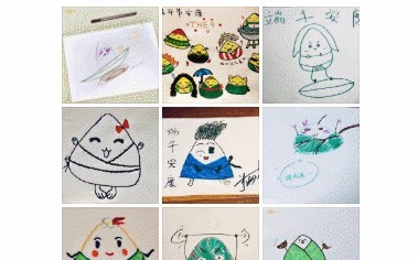 简单|THE9成员粽子手绘陆柯燃简单,刘雨昕很酷,喻言很用心