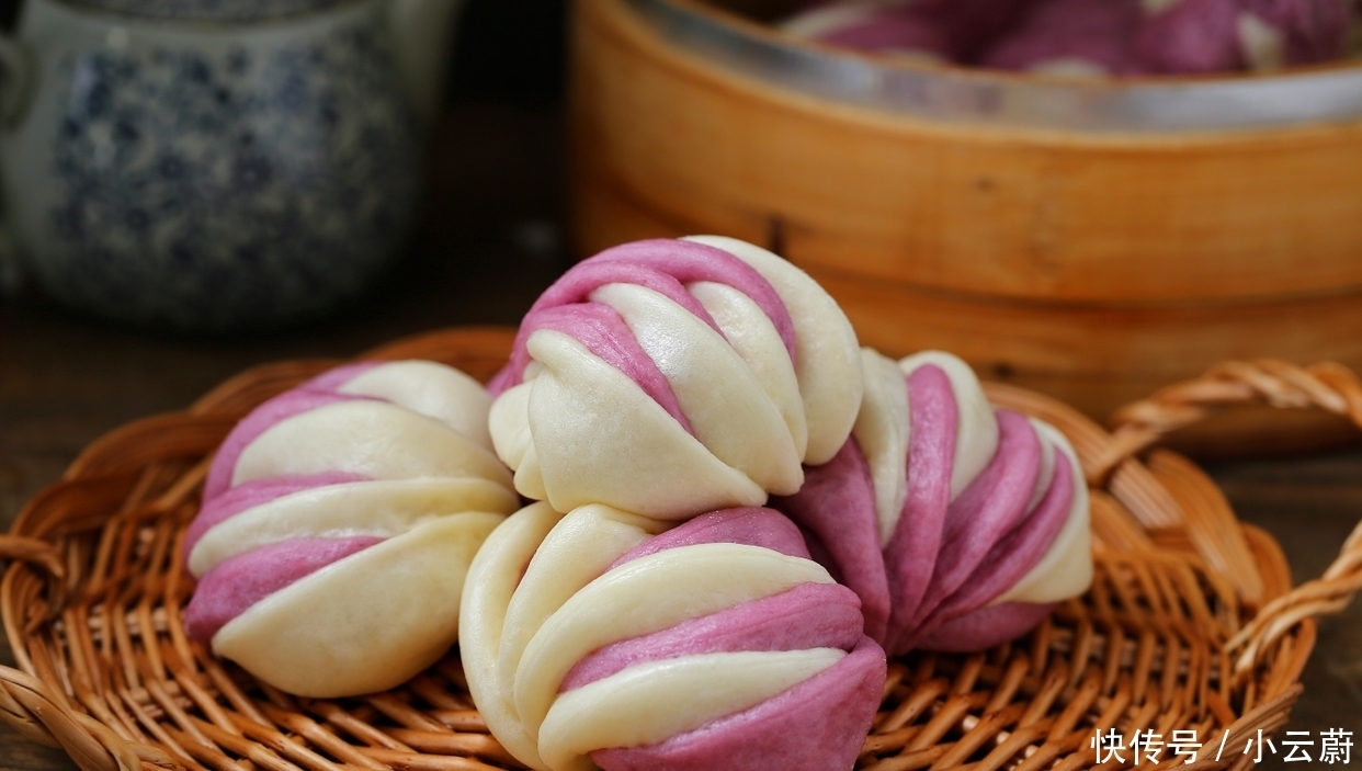 双色|无需任何技巧就能做出双色花卷,层次分明、暄软香甜,漂亮极了!