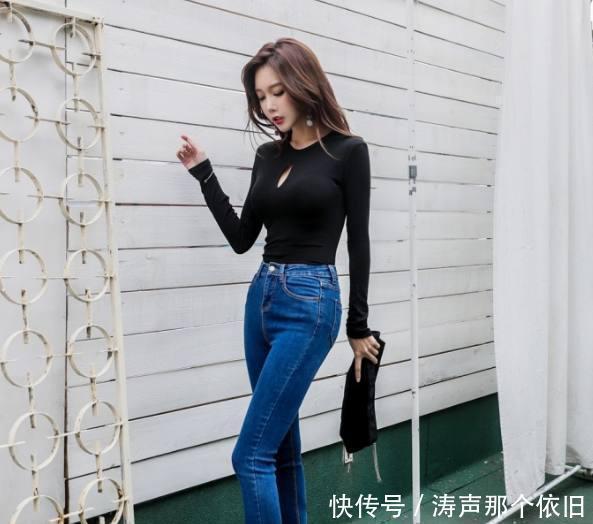 时尚|柔情万千的牛仔裤美女,身材玲珑有致,特别有魅力!