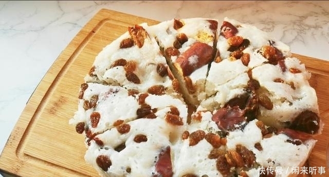 发糕|大米面发糕的简单做法,手不沾面,糕不粘牙,层次丰富,松软美味